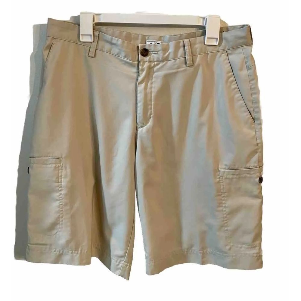 Adidas Golf Performance Shorts ClimaLite Summer Beige white Logo Men’s 34